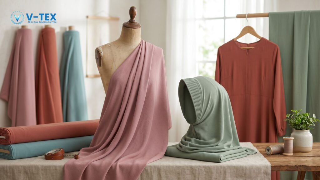 Kreasi Bahan ITY Crepe: Bergo, Gamis, hingga Daily Wear