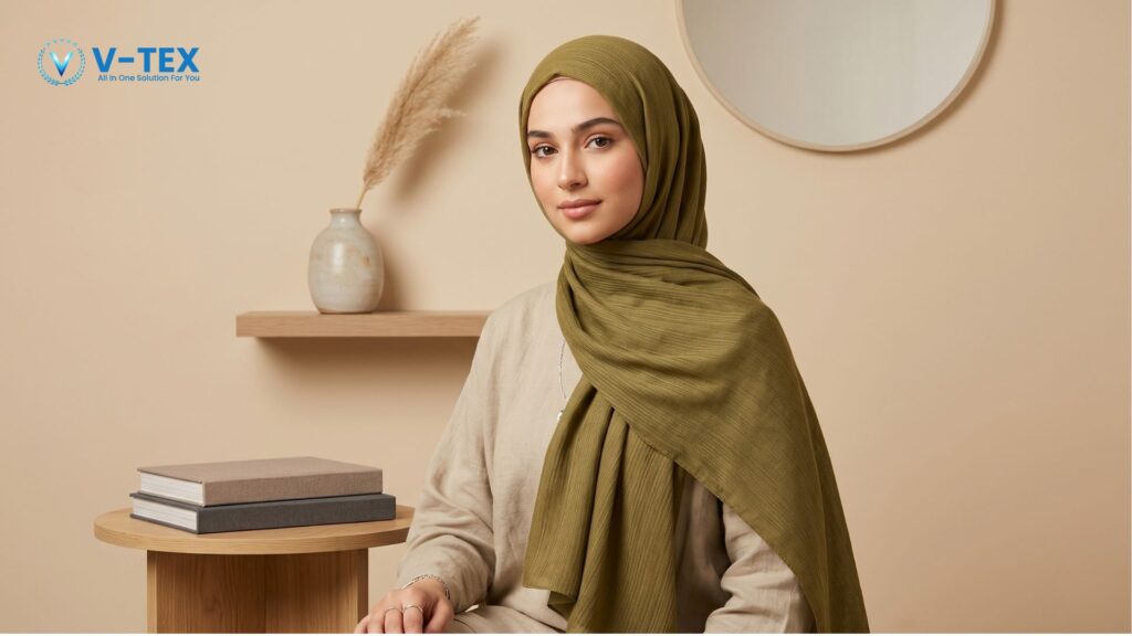 Contoh Jilbab Pashmina Viscose Highlight 