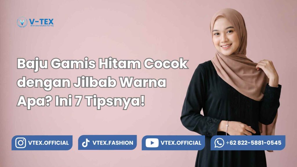 Baju Gamis Hitam Cocok dengan Jilbab Warna Apa