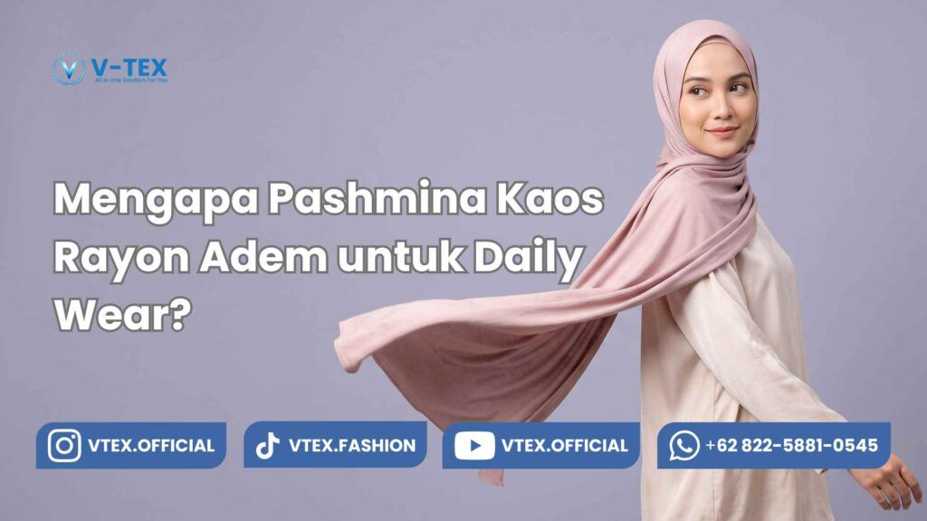 Pashmina Kaos Rayon Adem untuk Daily Wear